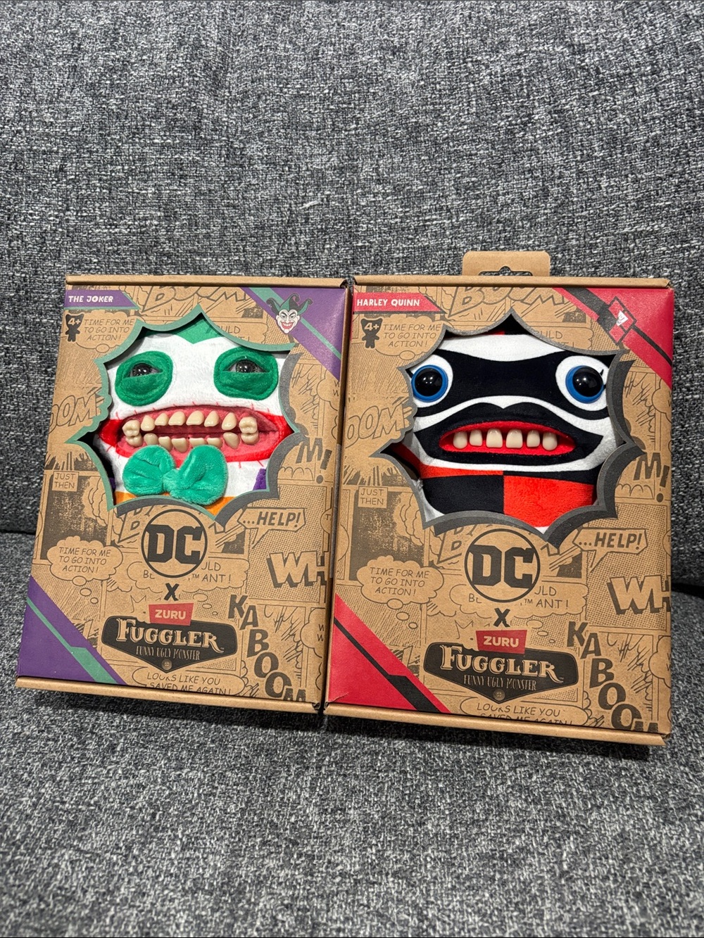 DC Fuggler Plush Toy - Joker Green & Harley Quinn Black/Red by ZURU